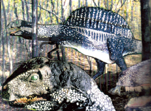 dinosinwoods.jpg, warren f disbrow, genius film maker warren f disbrow,highly recommended,dinosaurs,rulers of the apocalypse,scarlet moon,dark beginnings,vampires,invasion for flesh and blood,flesh eaters from outer space,ny times critics choice,warren f disbrow we salute you and your amazing movies,spielberg,king,romero,fantastic,thriller,chills,scary,haunted